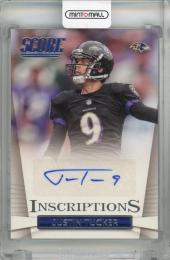 2014 Panini Score Justin Tucker Inscriptions #56 Auto Baltimore Ravens