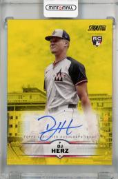 2025 Topps Stadium Club DJ Herz Base Autographs Yellow Foil #SCBA-DHE RC ※裏面白かけあり Washington Nationals