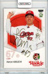 2025 BBM ルーキーエディション 菊地ハルン ⾦箔サイン版 100枚限定【091/100】広島東洋カープ