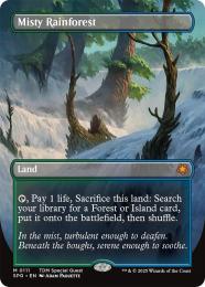 Misty Rainforest 霧深い雨林 ドラゴンスケイル Foil ドラゴンスケイル・Foil】(116)□ボーダーレス□《霧深い雨林