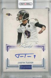 2013 Panini Playbook Justin Tucker Rookie Signatures Platinum #127 Auto 【04/25】 Baltimore Ravens