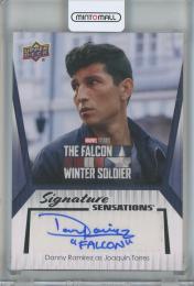 2024 Upper Deck Marvel Studios Disney Plus Danny Ramirez as Joaquin Torres "Falcon" Signature Sensations Inscriptions #SSDR