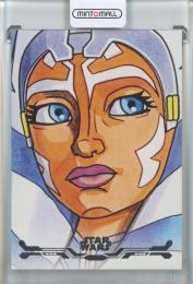 2025 Topps Star Wars Smuggler's Outpost Ahsoka Tano Stellar Signatures Art Reproduction #SAS3