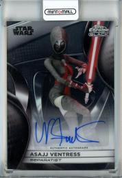 2025 Topps Star Wars Smuggler's Outpost Nika Futterman as Asajj Ventress Chrome Black Autographs #CBNF