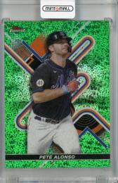 2022 Topps Finest New York Mets Pete Alonso Green Speckle #72(パラレル版) 121/125