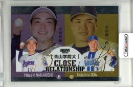2026 BBM ルーキーエディション 中西聖輝/小田康一郎 #CR4 CLOSE RELATIONSHIP 銀紙+金箔サイン版【060/100】 中日/横浜