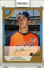 2005 Bowman Draft Justin Verlander Gold Detroit Tigers