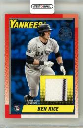 2025 Topps Baseball Japan Edition Ben Rice #90RU-BR 1990 TOPPS BASEBALL RELIC Blue Parallel【027/150】 Yankees
