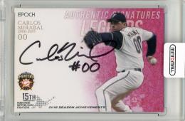 2018 EPOCH 北海道日本ハムファイターズ シーズンアチーブメント カルロス・ミラバル 直筆サインカード(横版)【12/27】