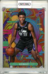 2025-26 Topps Finest Ace Bailey #105 Base Uncommon Oil Spill Refractor Parallel《やや難あり》 Jazz