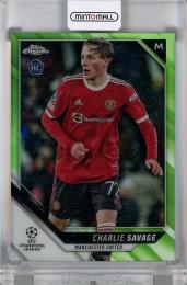 2021-22 Topps Chrome UEFA Champions League  Charlie Savage Neon Green Refractors RC #70 ※初期傷あり 35/99