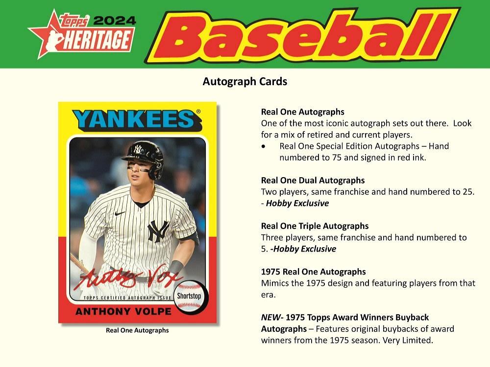 ミントモール / MINT-WEB店 (ボックス通販) / MLB 2024 TOPPS HERITAGE HOBBY