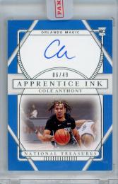 2020-21 PANINI National Treasures Cole Anthony Apprentice Ink 49枚限定 /6