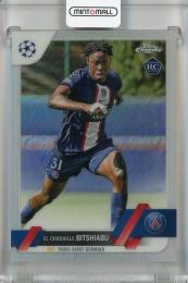 2022-23 Topps UEFA Club Competitions Paris Saint-Germain El Chadaille Bitshiabu Toppsfractor #61 (パラレル版) RC(ROOKIE YEAR!) 34/52