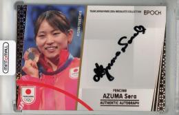 2024 EPOCH TEAM JAPAN PARIS 2024 MEDALISTS COLLECTION 東晟良 直筆サインカード 銅箔【09/88】 フェンシング 女子 フルーレ団体