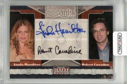 2011 PANINI Americana  Co-Stars Signatures #6  Linda Hamilton/Robert Carradine 【22/49】