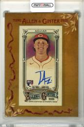 2025 Topps Allen&Ginter Julian Aguiar #MA-JAG Framed Mini Autograph Card Reds