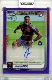 2025 Topps Chrome Major League Soccer Ariath Piol #CA-AP Chrome Autograph Purple Refractor Parallel【40/75】 Real Salt Lake