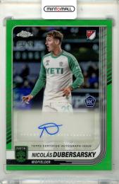 2025 Topps Chrome Major League Soccer Nicolas Dubersarsky #CA-ND Chrome Autograph Green Refractor Parallel【12/99】 Austin FC