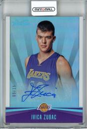 2016-17 Panini Studio Ivica Zubac Signatures Teal #35 Los Angeles Lakers