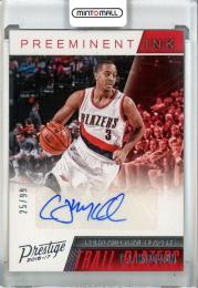 2016-17 Panini Prestige  CJ McCollum Preeminent Ink #34【25/99】 Portland Trail Blazers
