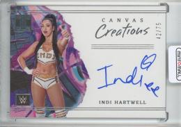 2023 PANINI IMPECCABLE WWE  Indi Hartwell Canvas Creations Signatures 42/75