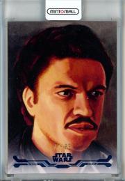 2025 Topps Star Wars Smuggler's Outpost  Lando Calrissian Stellar Signatures Art Reproduction Blue Foil #SAS56【77/99】