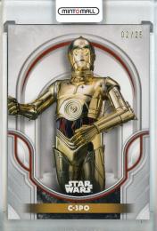 2025 Topps Star Wars Smuggler's Outpost  C-3PO Galactic Antiquities Orange Foil #GA23【02/25】