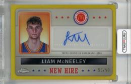2024 Topps Chrome McDonald’s All American Liam McNeeley New Hire Badge Autograph Gold Refractor #NHB-LIA【50/50(ラストナンバー)】 East