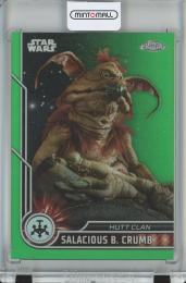 2023 Topps Chrome Star Wars  Salacious B. Crumb BaseCharacters/Parallel/Green 55/99