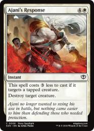 【SOS】【ENG】【Foil】〈006-C-W〉《アジャニの反応/Ajani's Response》