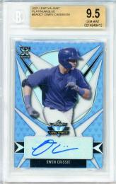 2021 Leaf Valiant Owen Caissie Base Autographs Platinum Blue【20/35】【BGS 9.5】《Gem-MINT》 Chicago Cubs