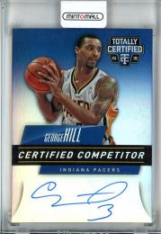 2014-15 Panini Totally Certified George Hill Competitor Autographs Mirror #CGH【14/25】 Indiana Pacers