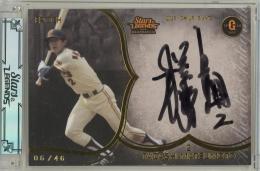 2025 EPOCH 読売ジャイアンツ STARS & LEGENDS with MEMORABILIA 松本匡史 直筆サインカード ゴールド【06/46】