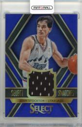 2014-15 PANINI Select Swatches Prizms Purple #46  John Stockton Utah Jazz 【19/99】