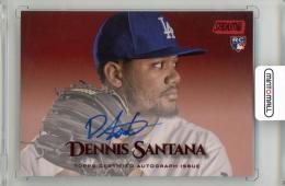 2019 TOPPS Stadium Club Dennis Santana Autographs Red Foil #SCADSA【45/50】 Los Angeles Dodgers