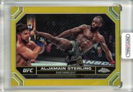 2024 Topps Chrome UFC  Aljamain Sterling #12 Gold Refractor 08/50