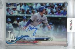 2018 Topps Chrome Alex Verdugo Rookie Autographs Refractor #RA-AV RC ※へこみあり【189/499】 Los Angeles Dodgers