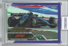 2023 Topps Chrome Formula Sebastian Vettel Base/PurpleParallel/#184【231/399】