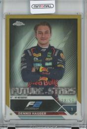 2023 Topps Chrome Fomula 1 Racing Dennis Hauger Base/F2 Drivers/Gold/#80【28/50】