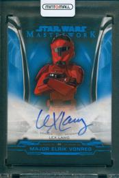 2019 Topps Star Wars Masterwork Lex Lang as Major Elrik Vonreg Masterwork Autograph Blue Foil【48/99】