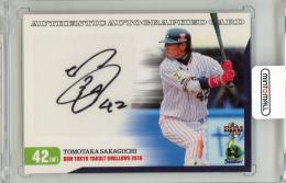 2016 BBM 東京ヤクルトスワローズ 坂口智隆 直筆サインカード【08/48】