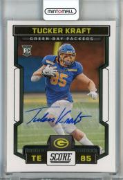 2023 Score Tucker Kraft Signatures #341 Green Bay Packers