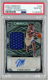 {PSA10} 2020-21 Panini Obsidian	Tyrese Maxey	Jersey Autographs ジャージ 直筆サインカード 92/99 *PSAケースにスレ傷あり