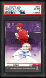2019 Topps Now #371C Shohei Ohtani Autograph Purple【22/25】【PSA EX-MT 6】  (MSV#1394)