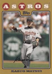 2008 Topps Series 2 Houston Astros Kazuo Matsui Bass Gold(パラレル版) 0801/2008