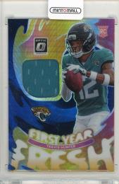 2025 PANINI Donruss Optic Travis Hunter First Year Fresh Jerseys Blue Hyper #2 Jacksonville Jaguars