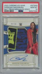 2022 PANINI Chronicles WWE National Treasures Memorabilia Autographs Gold / SHINSUKE NAKAMURA 【04/10】 [PSA10/GEM MINT]