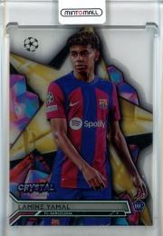 2023-24 Topps Crystal Premium UEFA Champions League Lamine Yamal Gold Star Die-Cut RC #GS2 FC Barcelona