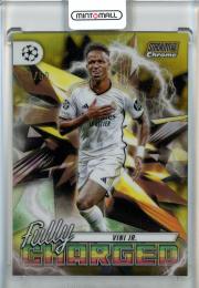 2023-24 Stadium Club Chrome UEFA Champions League Vini Jr. Fully Charged Gold Refractors #FCVJ 【30/50】 Real Madrid